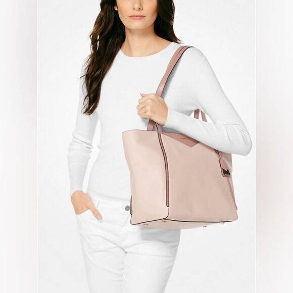 Michael Kors Whitney Large Leather Tote Bag Purse - Picture 2 of 12